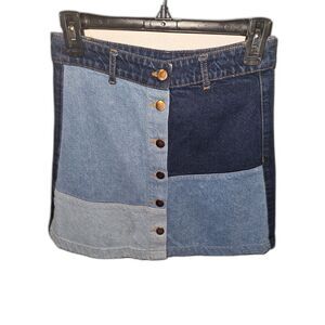 H&M Button Denim Mini Skirt Size 6